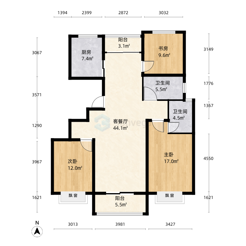 许昌兰亭熙园户型图,许昌和院兰亭户型图,3房户型图户型_大山谷图库