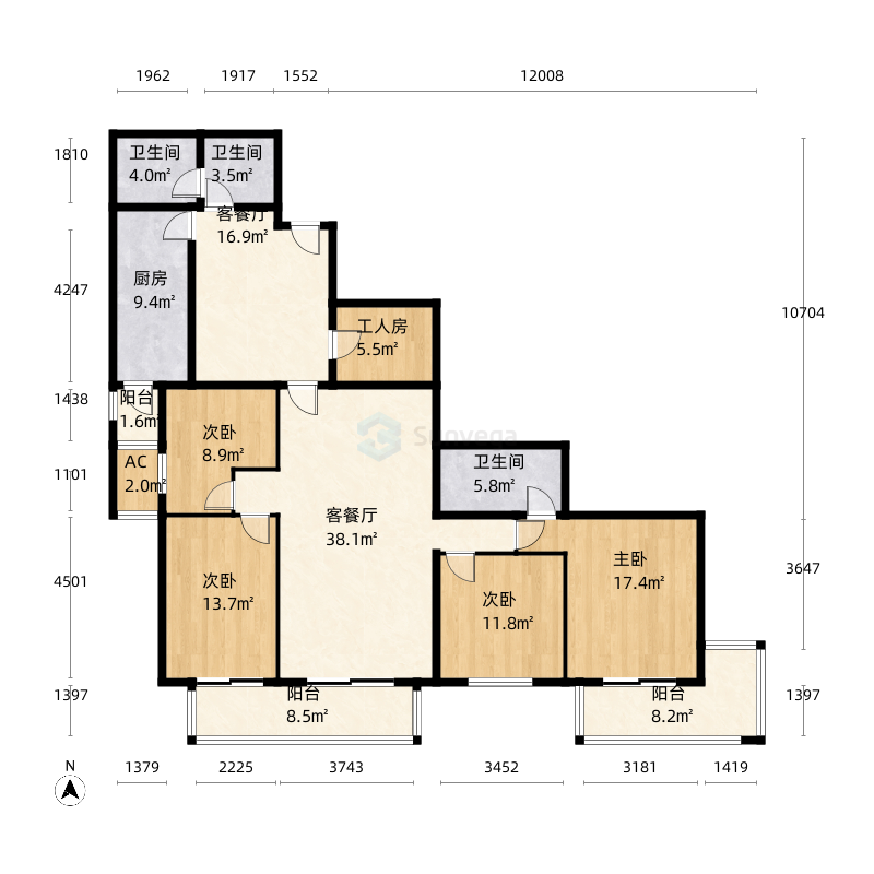 0㎡户型图户型图-三维家户型库