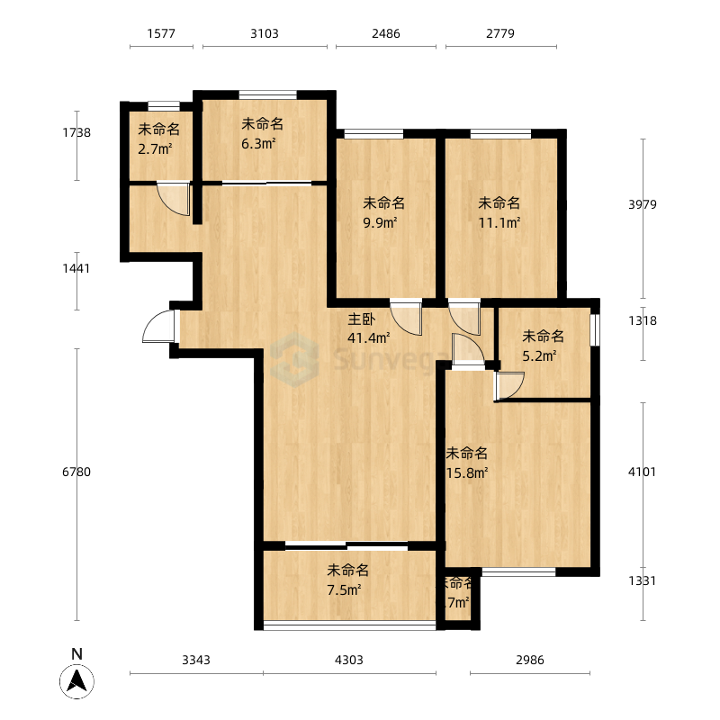 92m05广东省 / 佛山市融城华府4室2厅2卫1厨 | 142.