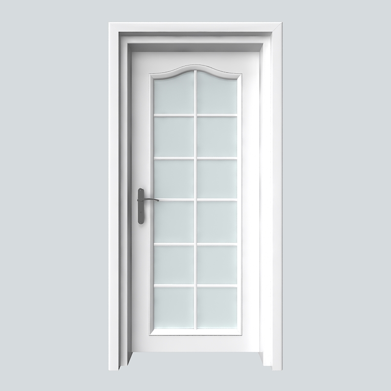 卫生间门模型素材-白色复合实木模型-三维家模型素材库