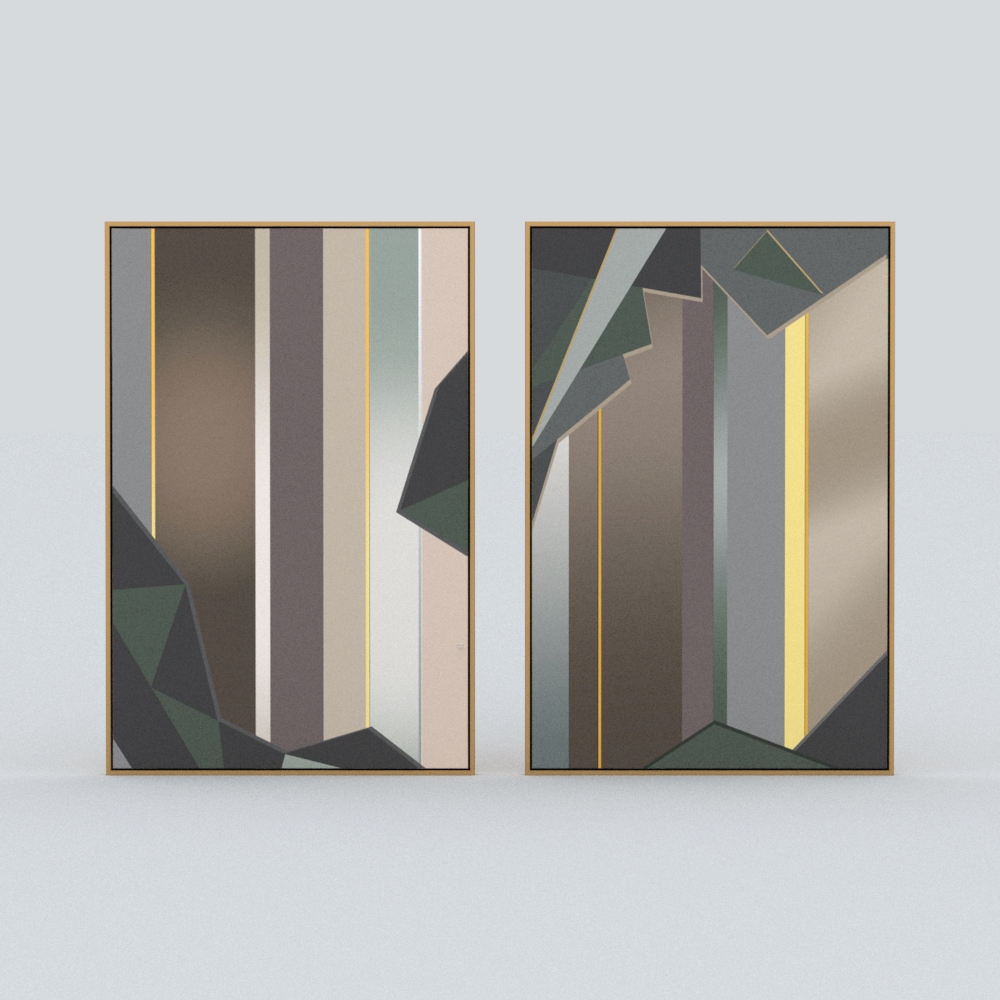 轻奢风装饰画模型素材-轻奢模型-三维家模型素材库