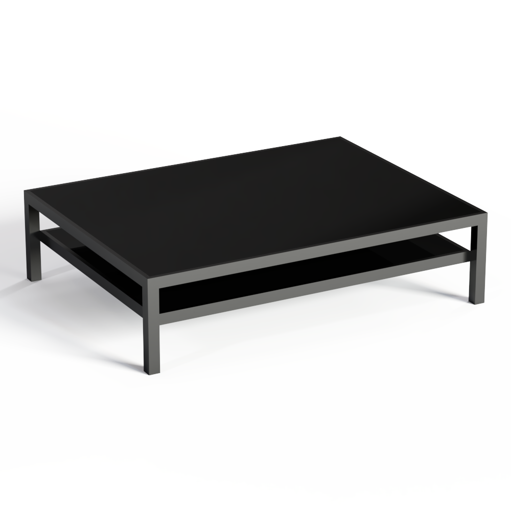 新中式玻璃茶几模型素材-玻璃茶几黑色新中式模型-三维家模型素材库