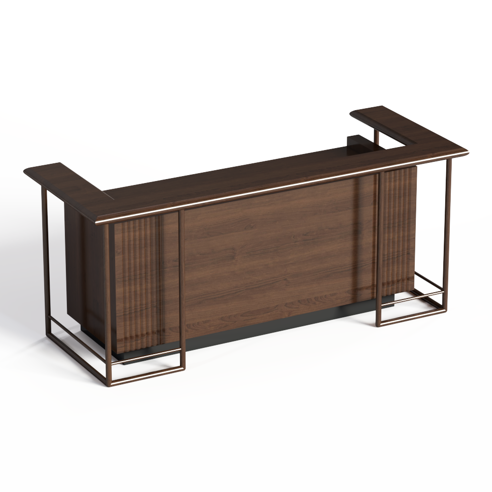 中式木艺接待台