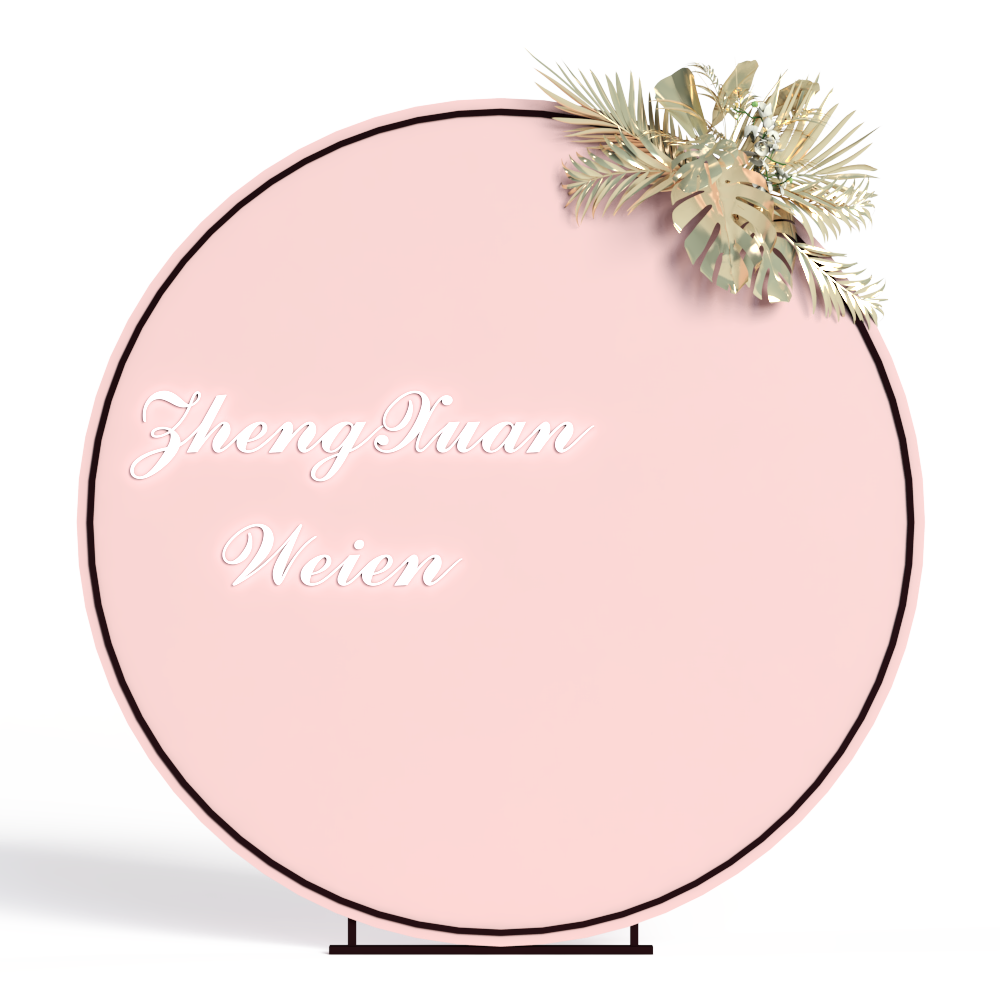 婚庆背景墙模型素材 背景墙粉色北欧其它模型 三维家模型素材库