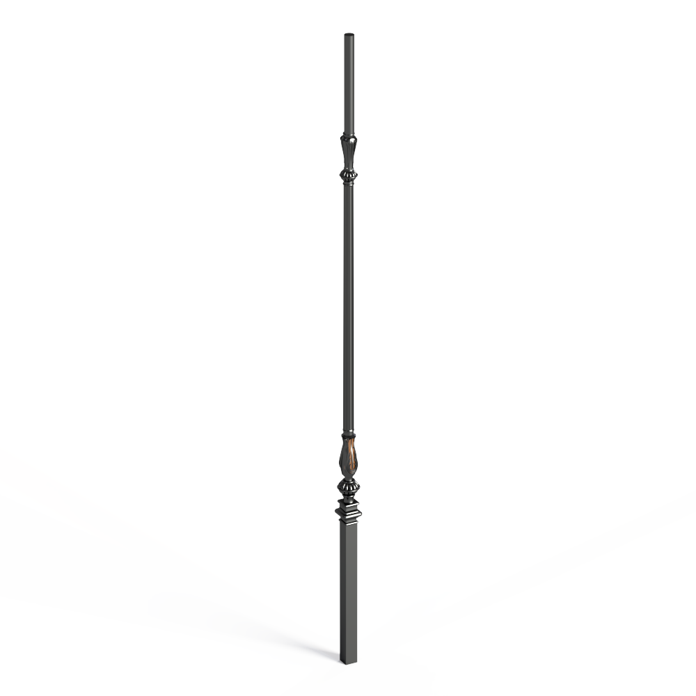 现代栏杆部件模型素材-现代黑色金属栏杆部件模型-三维家模型素材库