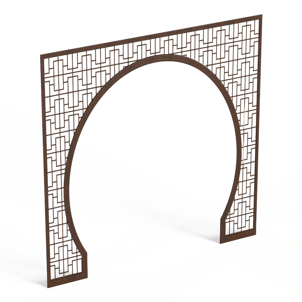 中式实木屏风隔断