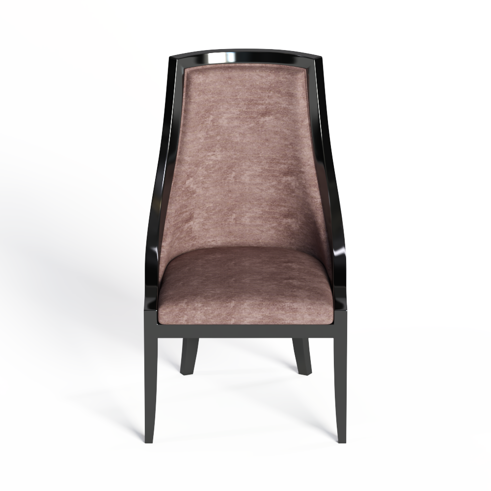 美式布艺高背椅