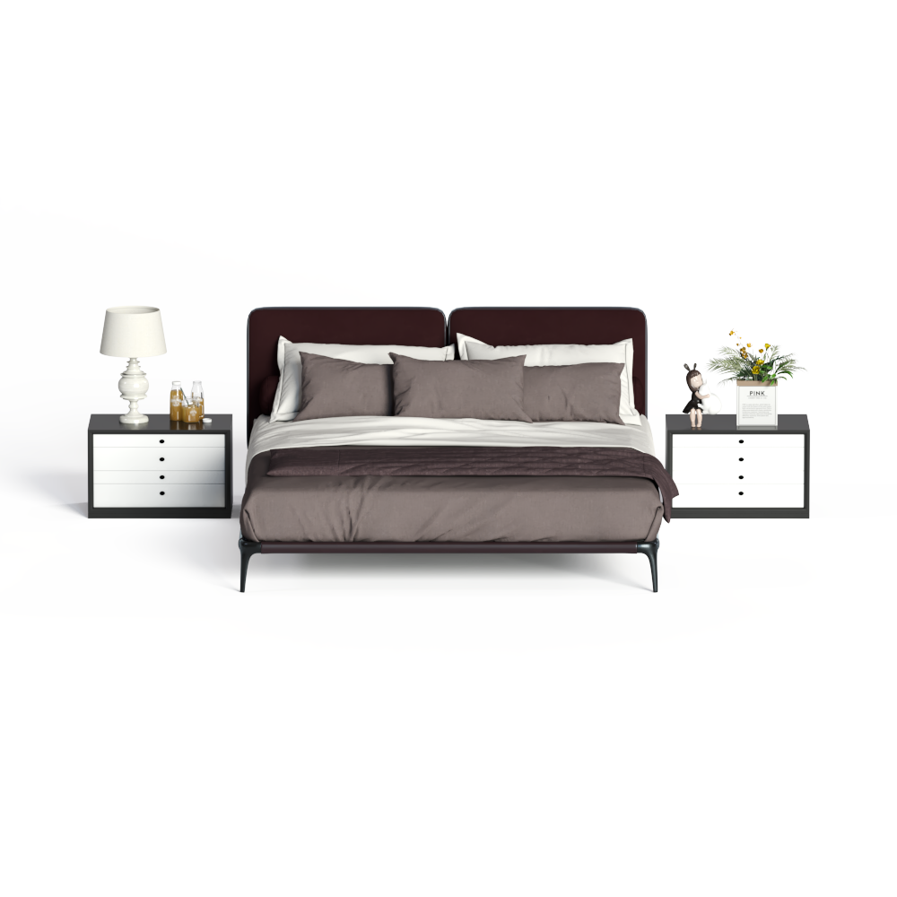 现代双人床组合