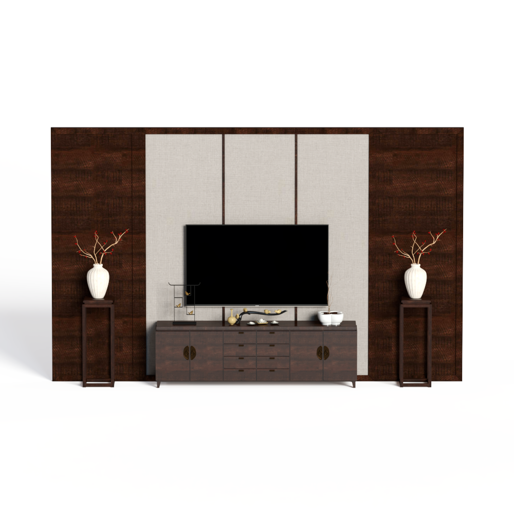 新中式电视柜组合