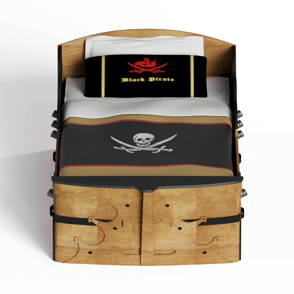 现代实木单层床