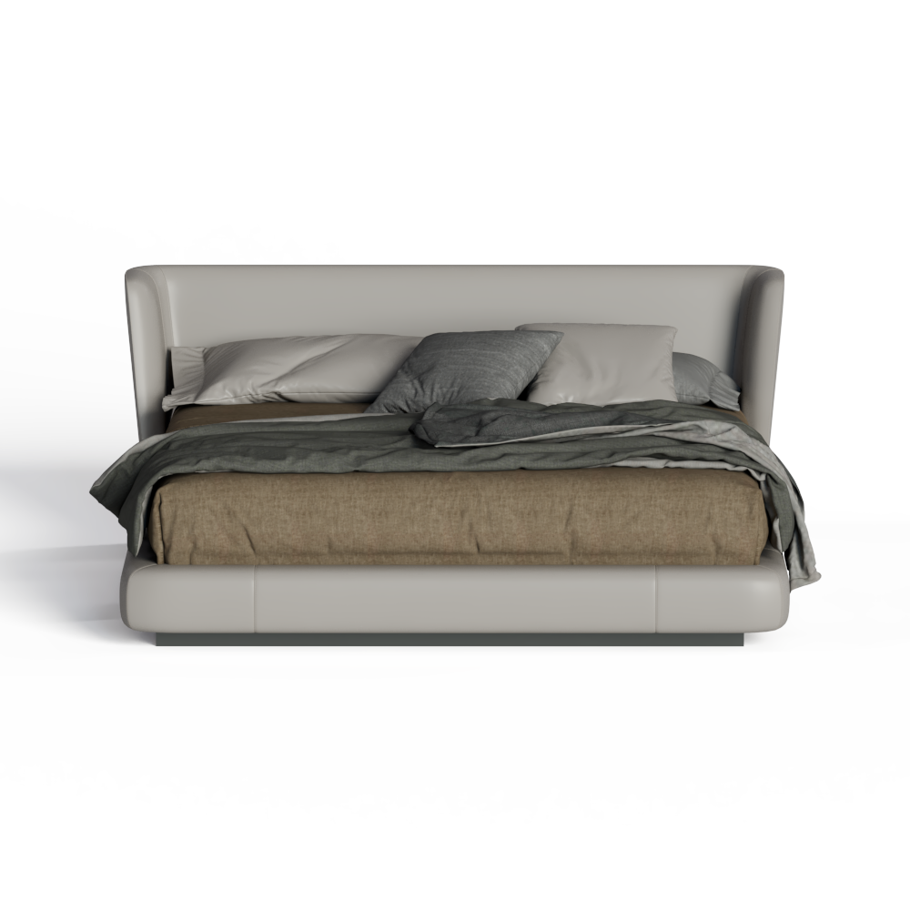 现代布艺双人床