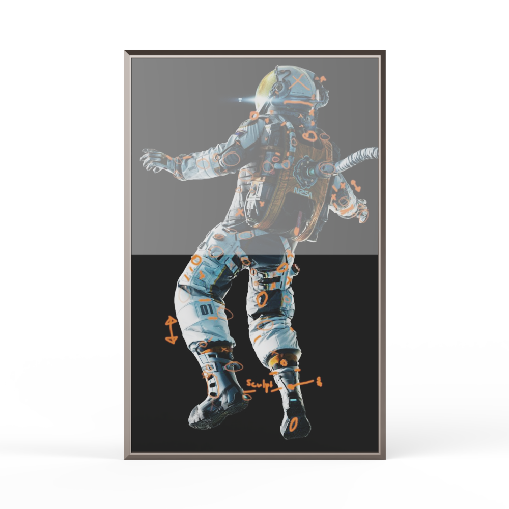 太空人宇航员像画