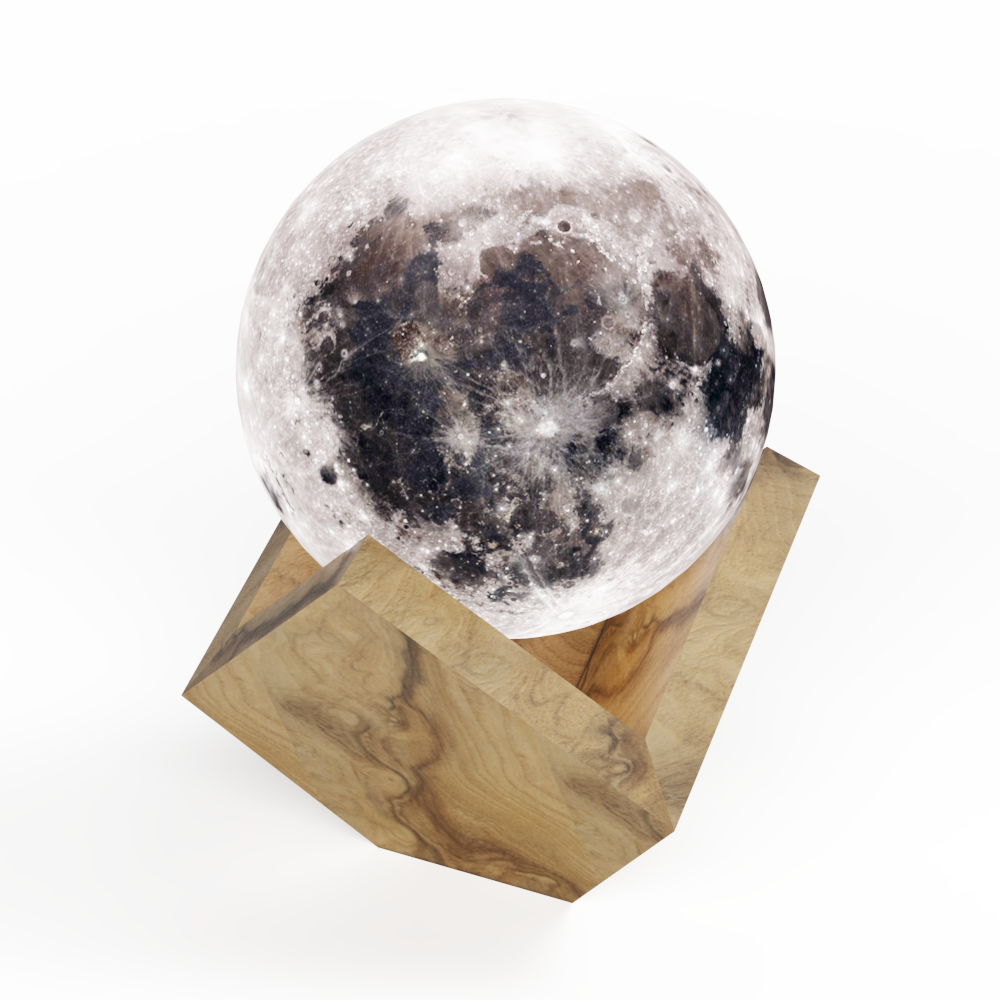 月球台灯模型素材-三维家模型素材库