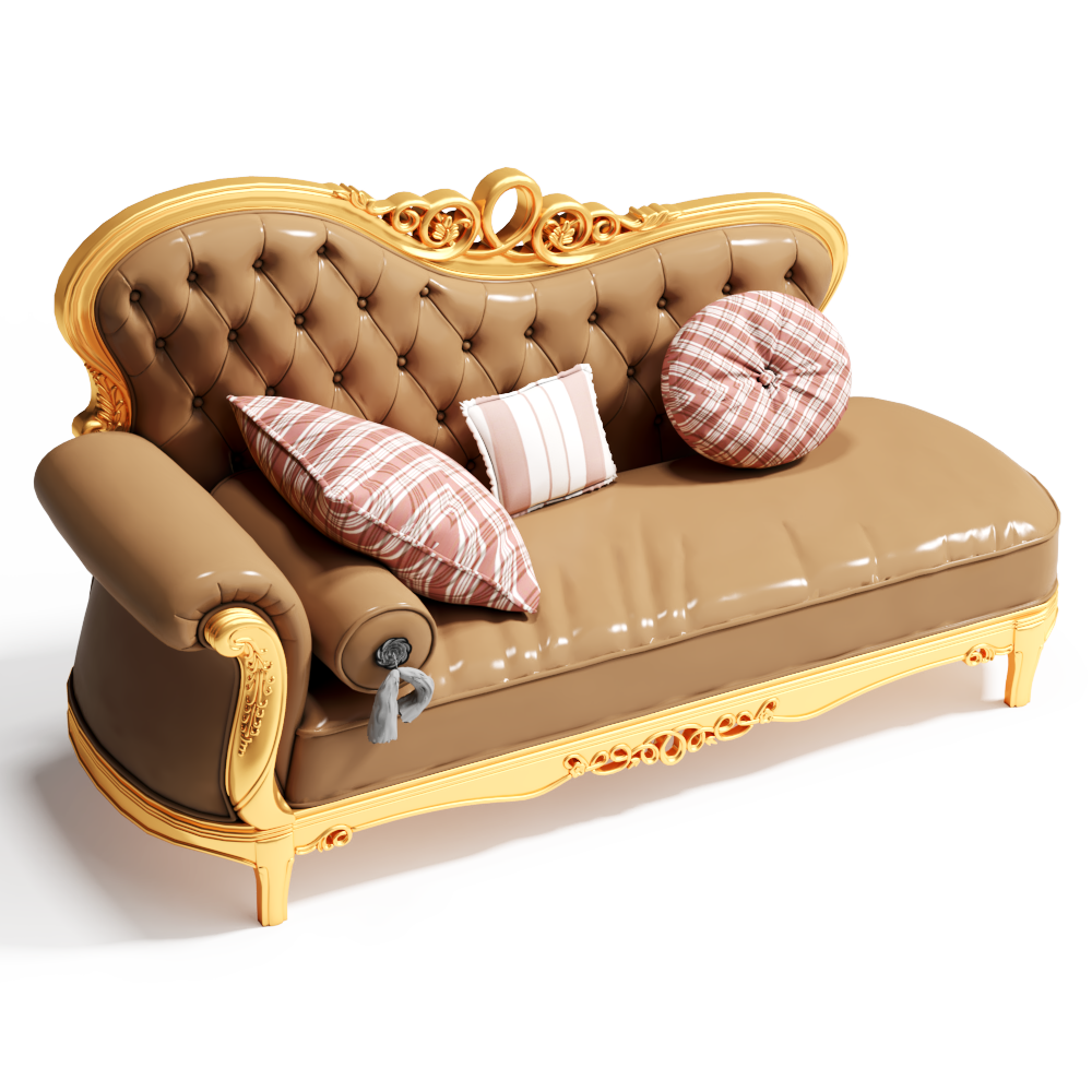 欧式皮艺贵妃椅