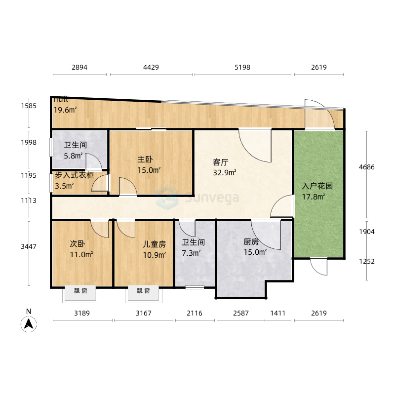 0m四川省 / 宜宾市 丽雅龙城 2室0厅2卫1厨 | 154.