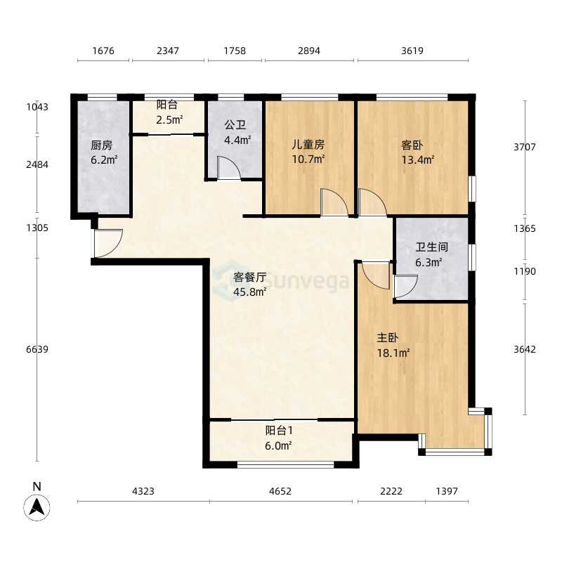 12m河北省 / 保定市 玉兰花园 3室2厅