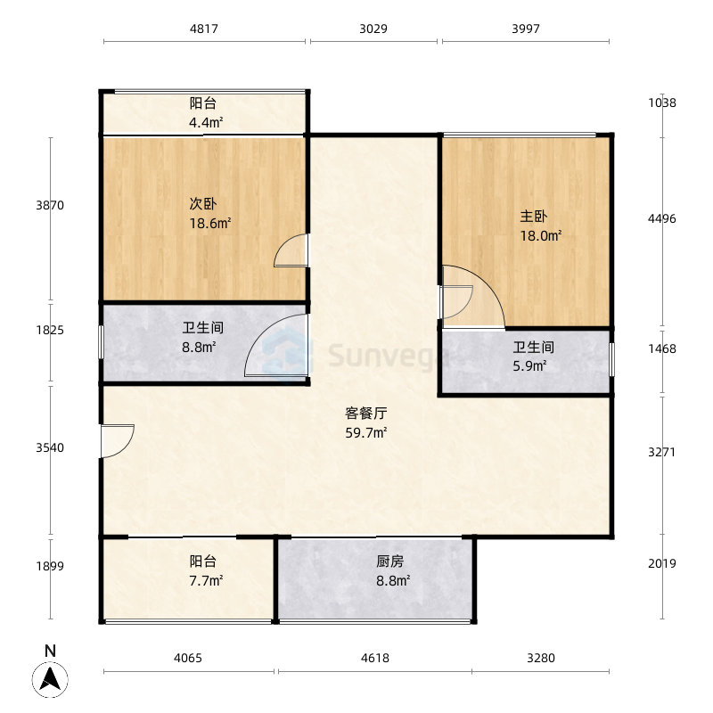 和家园臻园 4室2厅2卫1厨 | 165.
