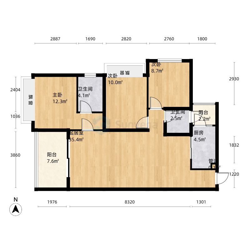 0㎡户型图户型图-三维家户型库