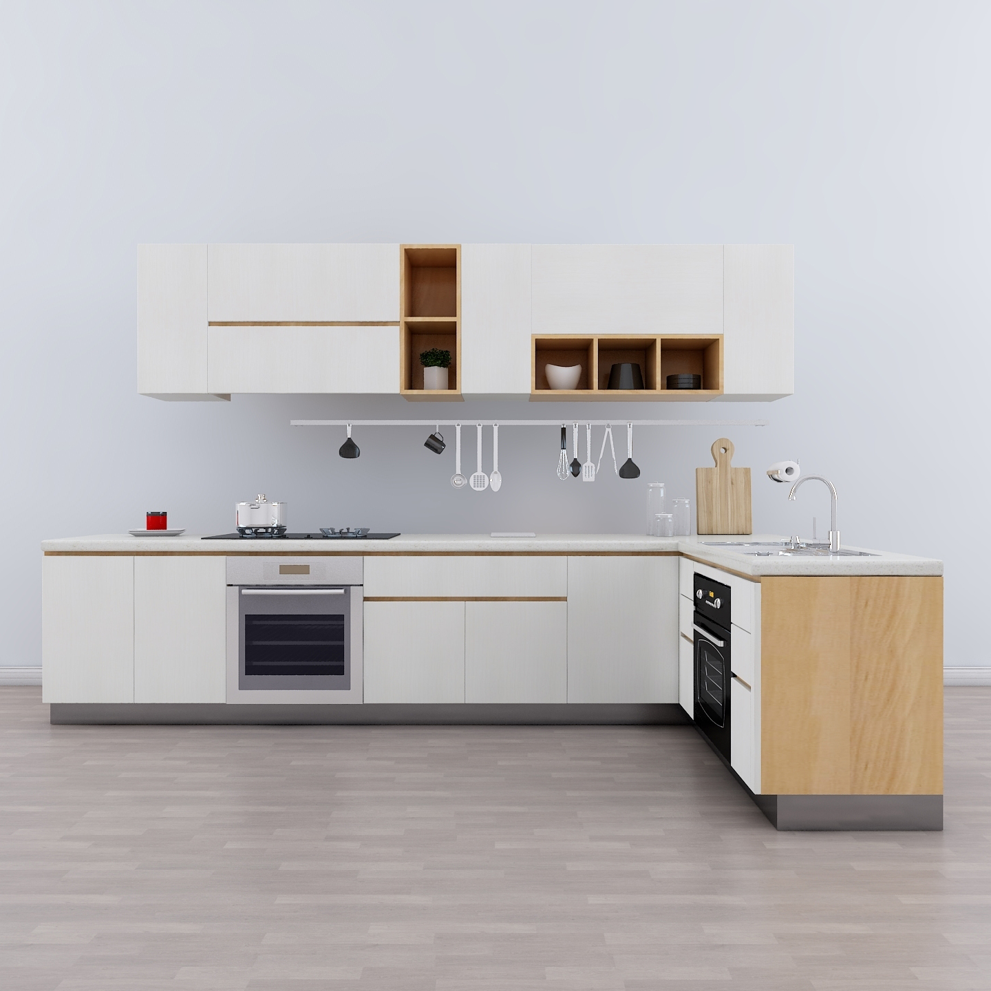 现代橱柜组合模型素材-现代橱柜组合模型-三维家模型素材库