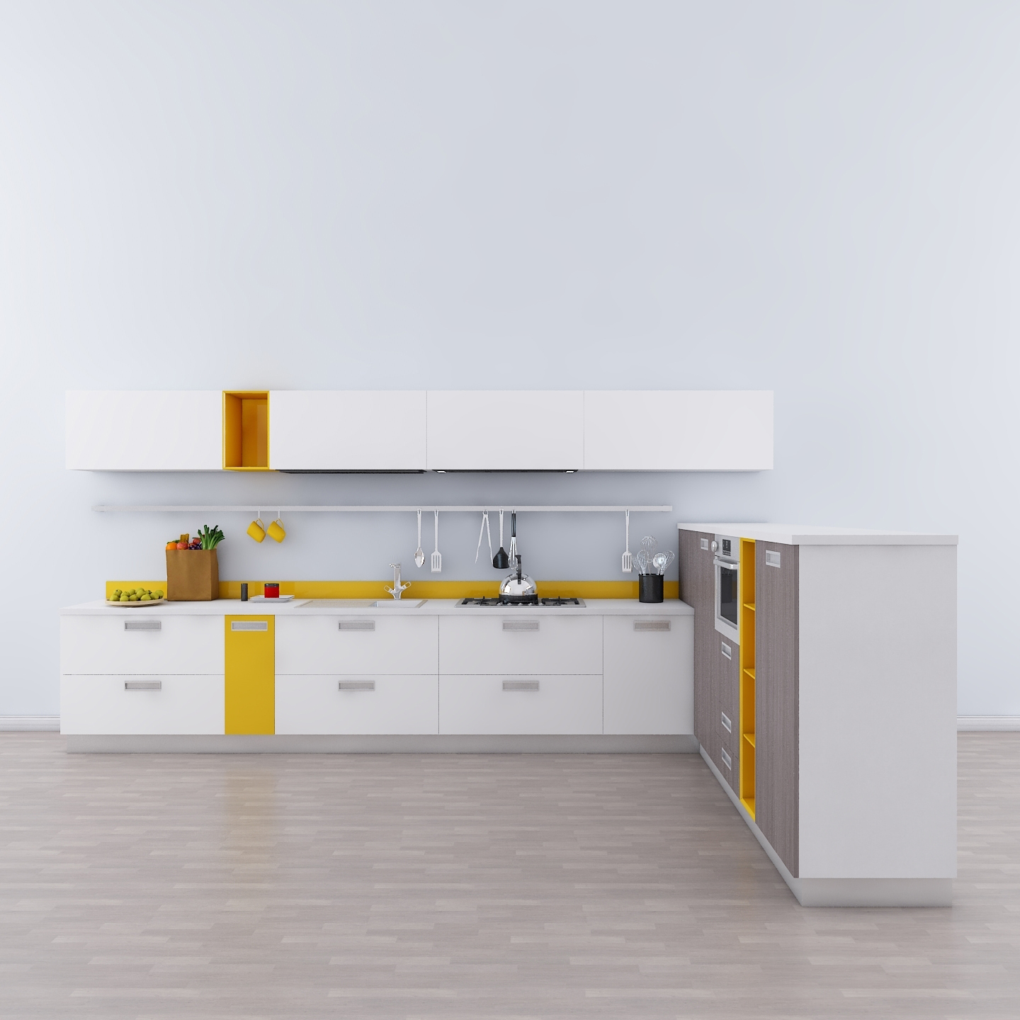 现代橱柜组合模型素材-现代橱柜组合模型-三维家模型素材库