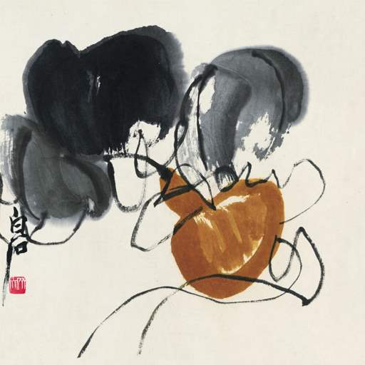 “橙舍的画”齐白石-荷花蜻蜓