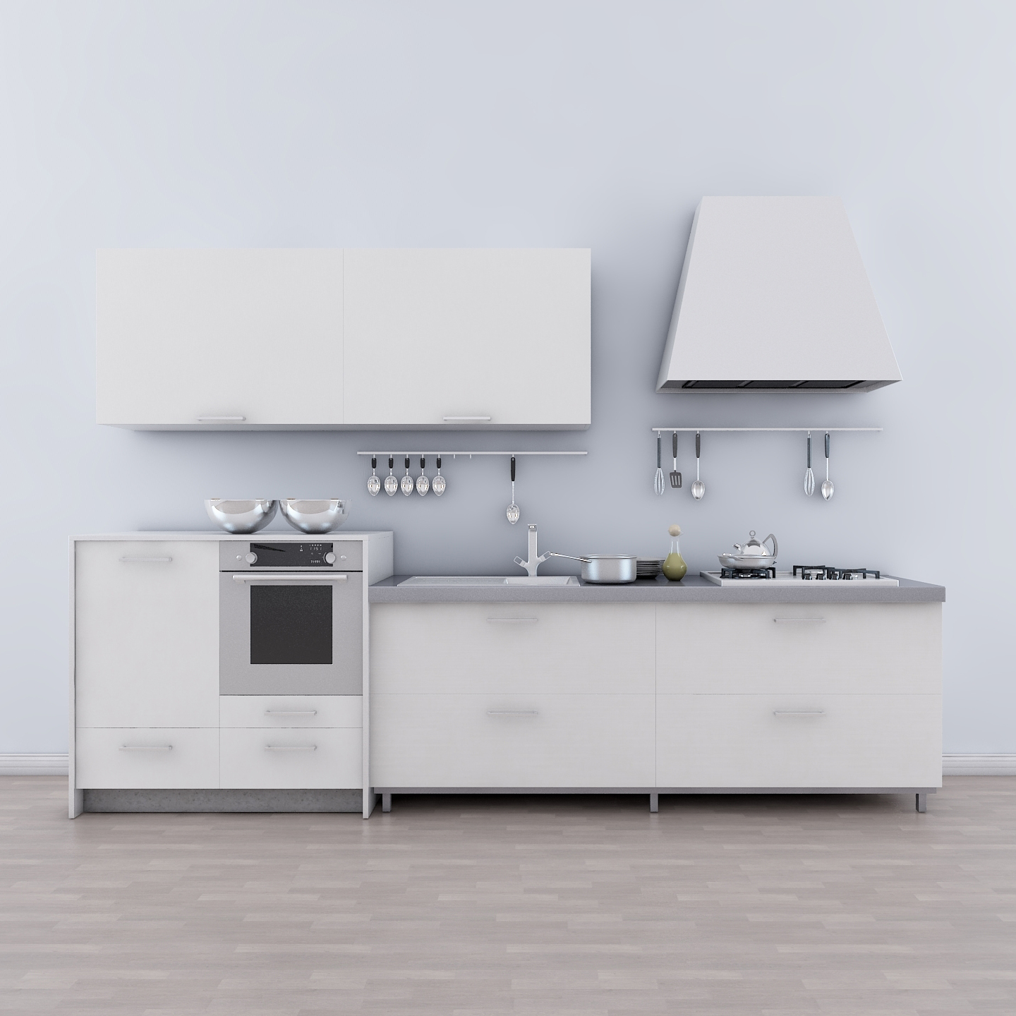 现代橱柜组合模型素材-现代橱柜组合云素材模型-三维家模型素材库