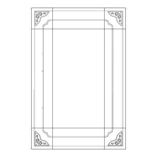 模压实木门板-角花