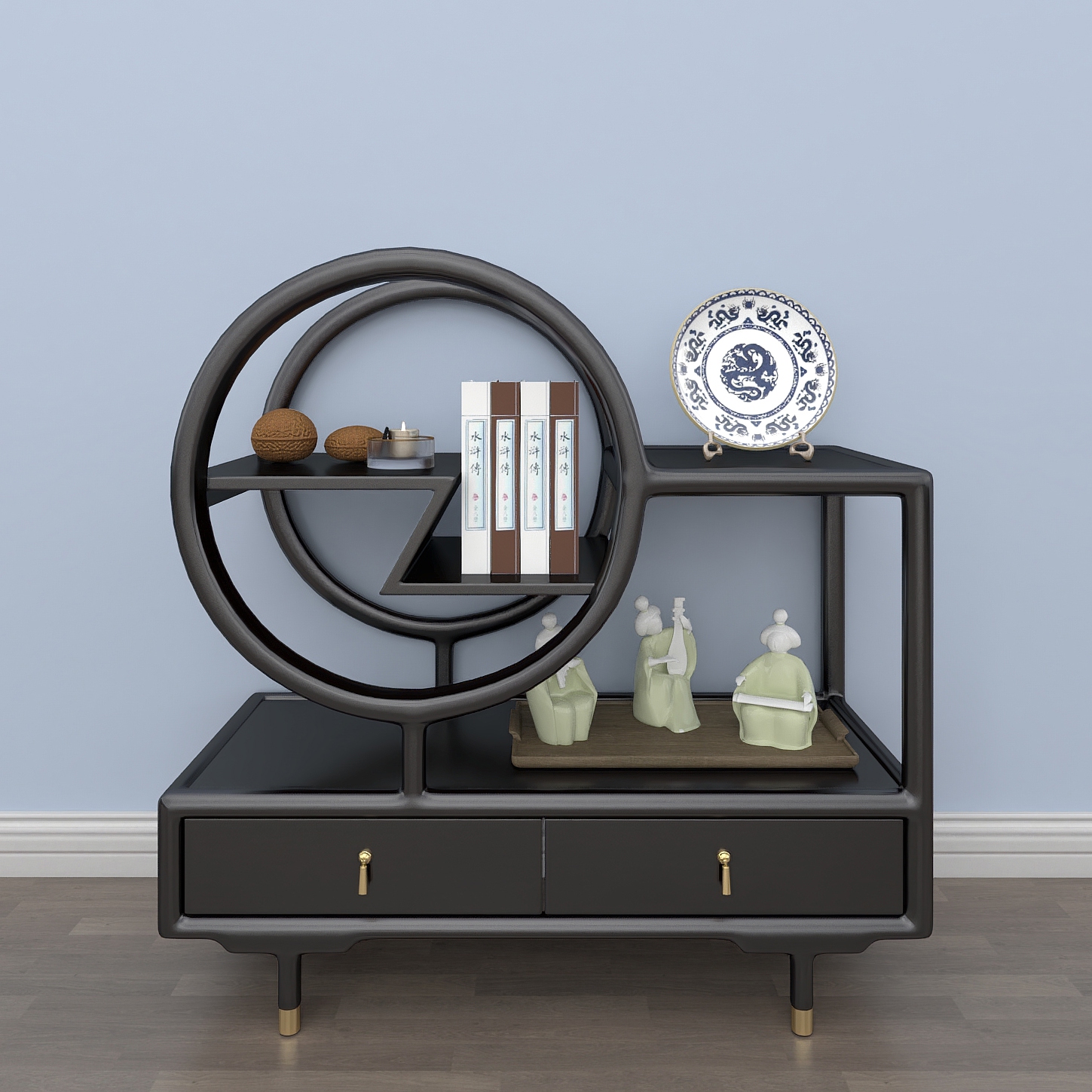 新中式装饰柜组合-优梵艺术