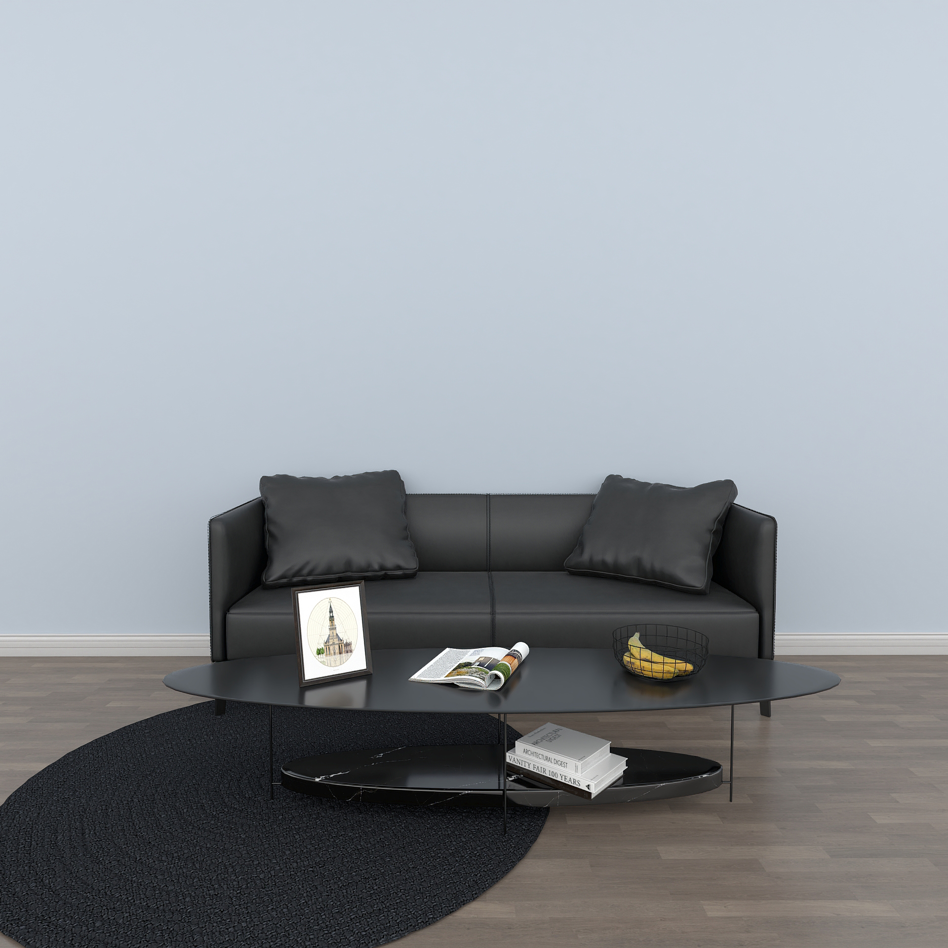 现代沙发组合模型素材-现代客厅组合模型-三维家模型素材库