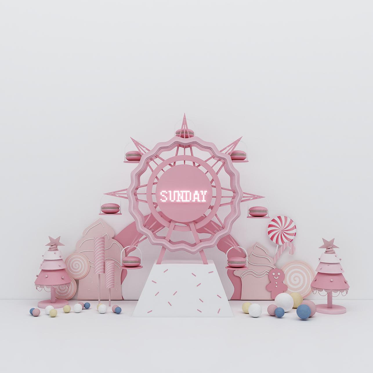 现代网红橱窗组合