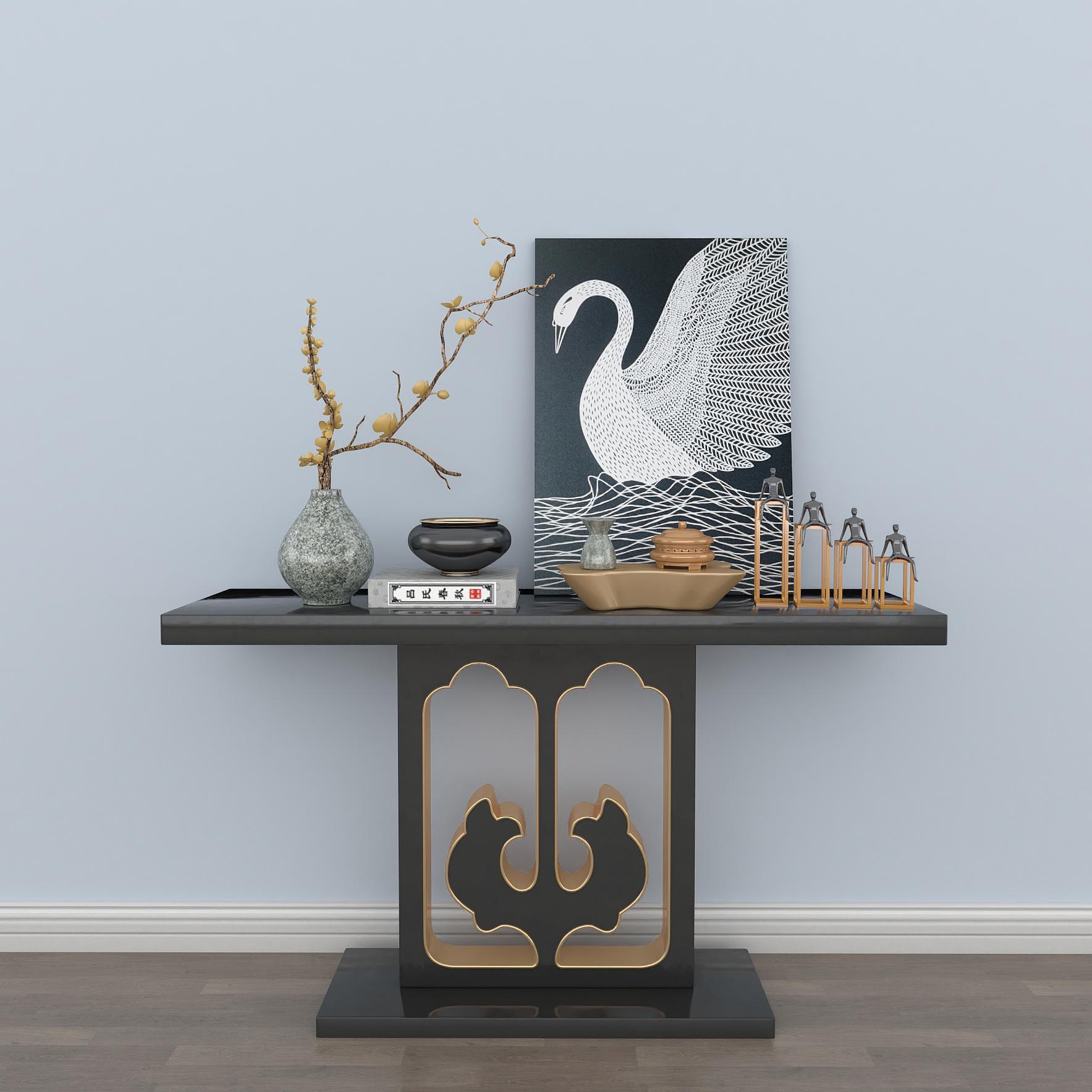 新中式端景台组合