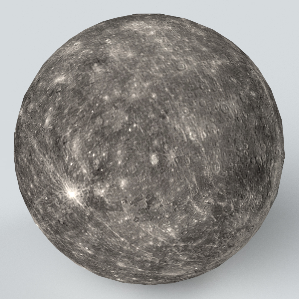 月球摆件模型素材-烤漆模型-三维家模型素材库