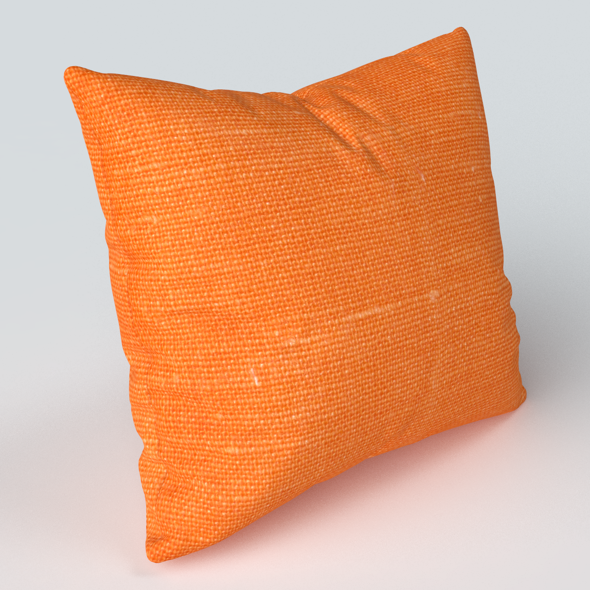 现代抱枕模型素材-布艺现代橘色模型-三维家模型素材库