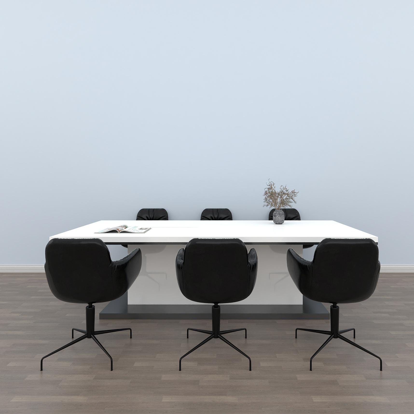 现代会议桌组合模型素材-现代模型-三维家模型素材库