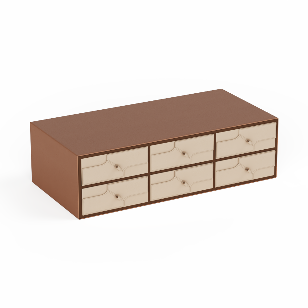 左邻-置入式六抽柜760x220x370mm宝石棕