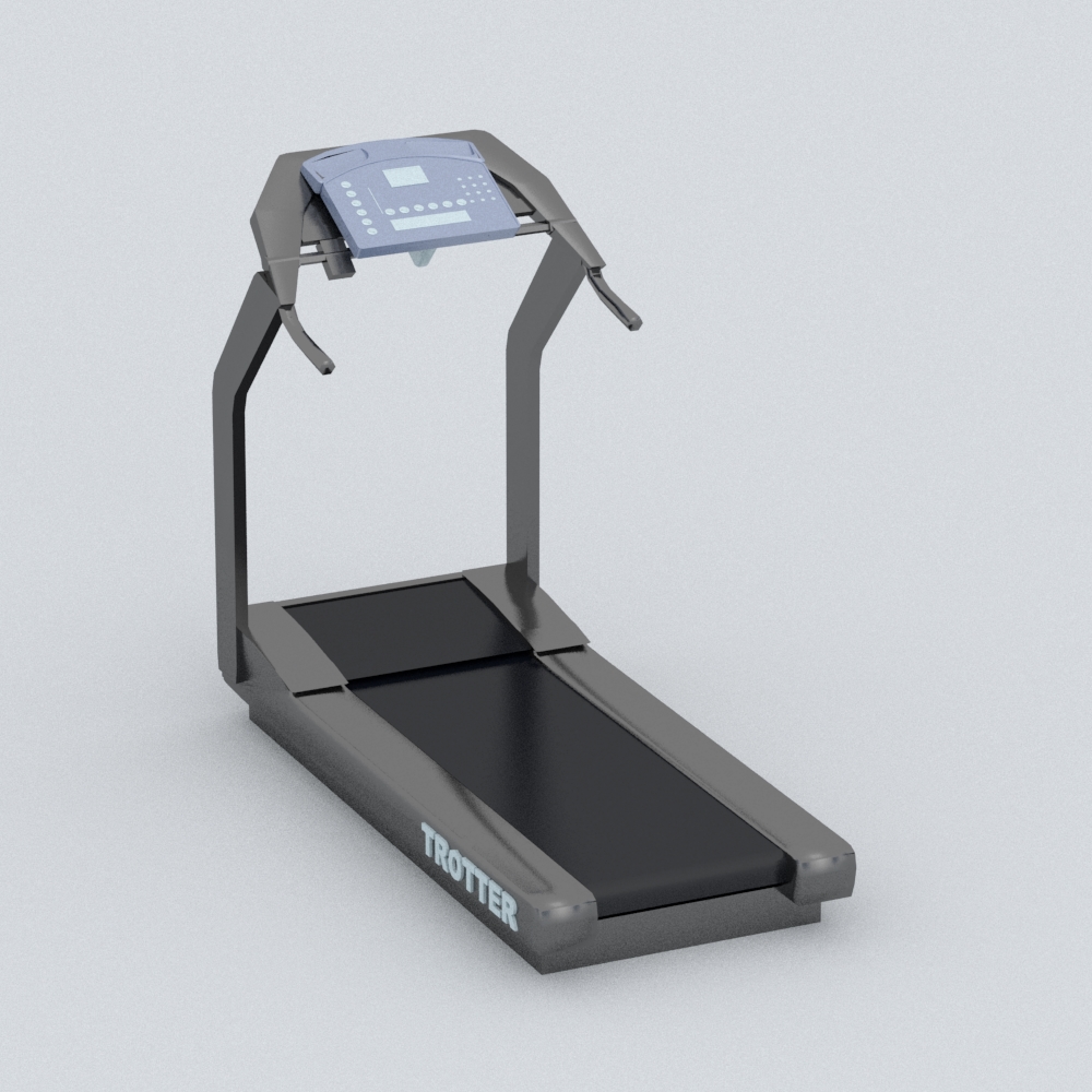 跑步机模型素材-健身房模型-三维家模型素材库