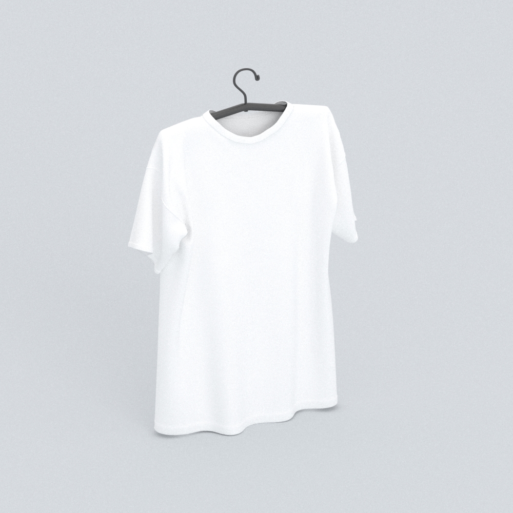 t恤模型素材-白色男士模型-三维家模型素材库