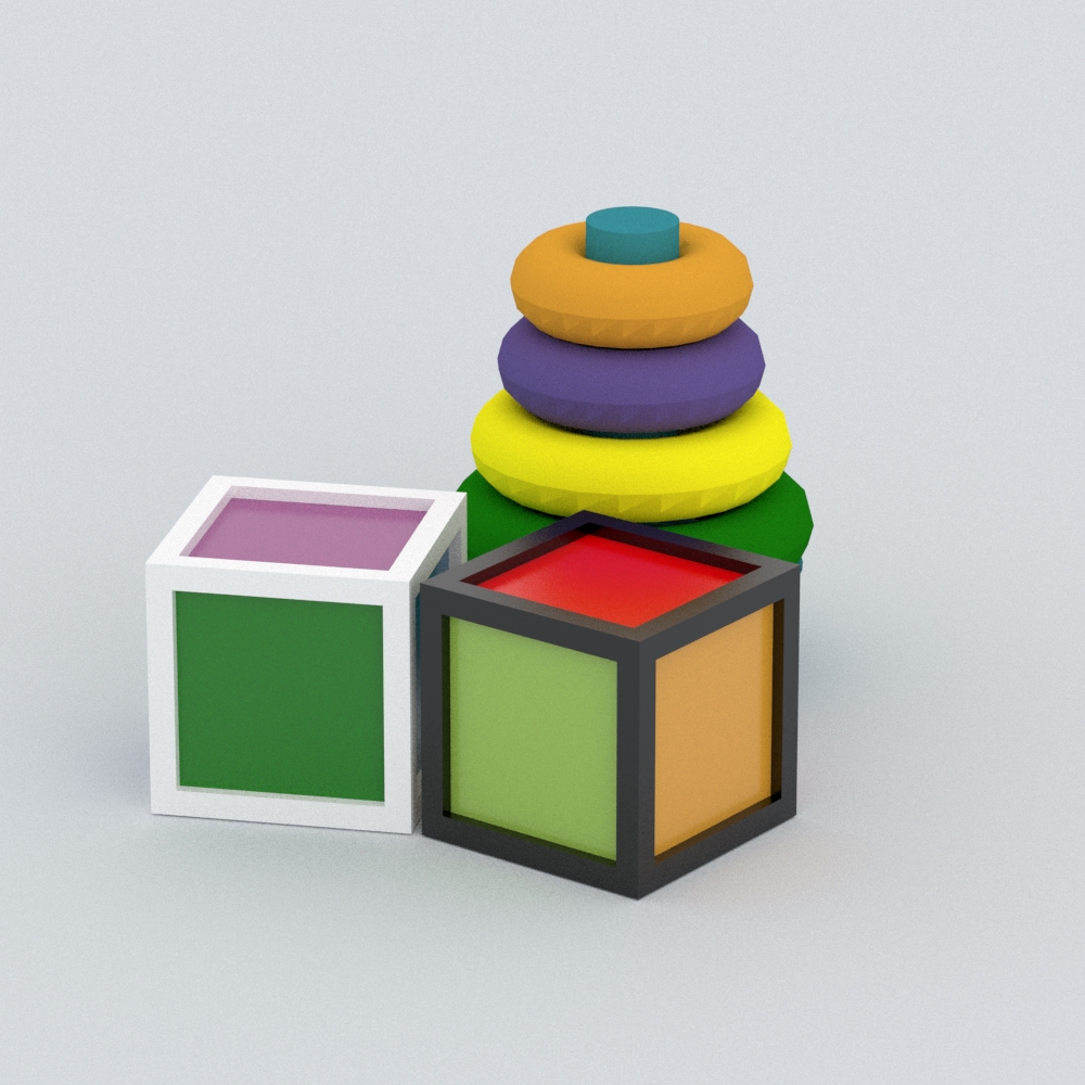 儿童玩具-叠叠乐模型素材-其它其它模型-三维家模型素材库