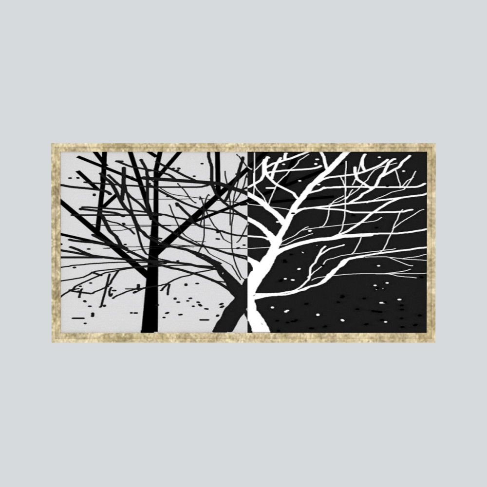 黑白装饰画模型素材-北欧黑白模型-三维家模型素材库