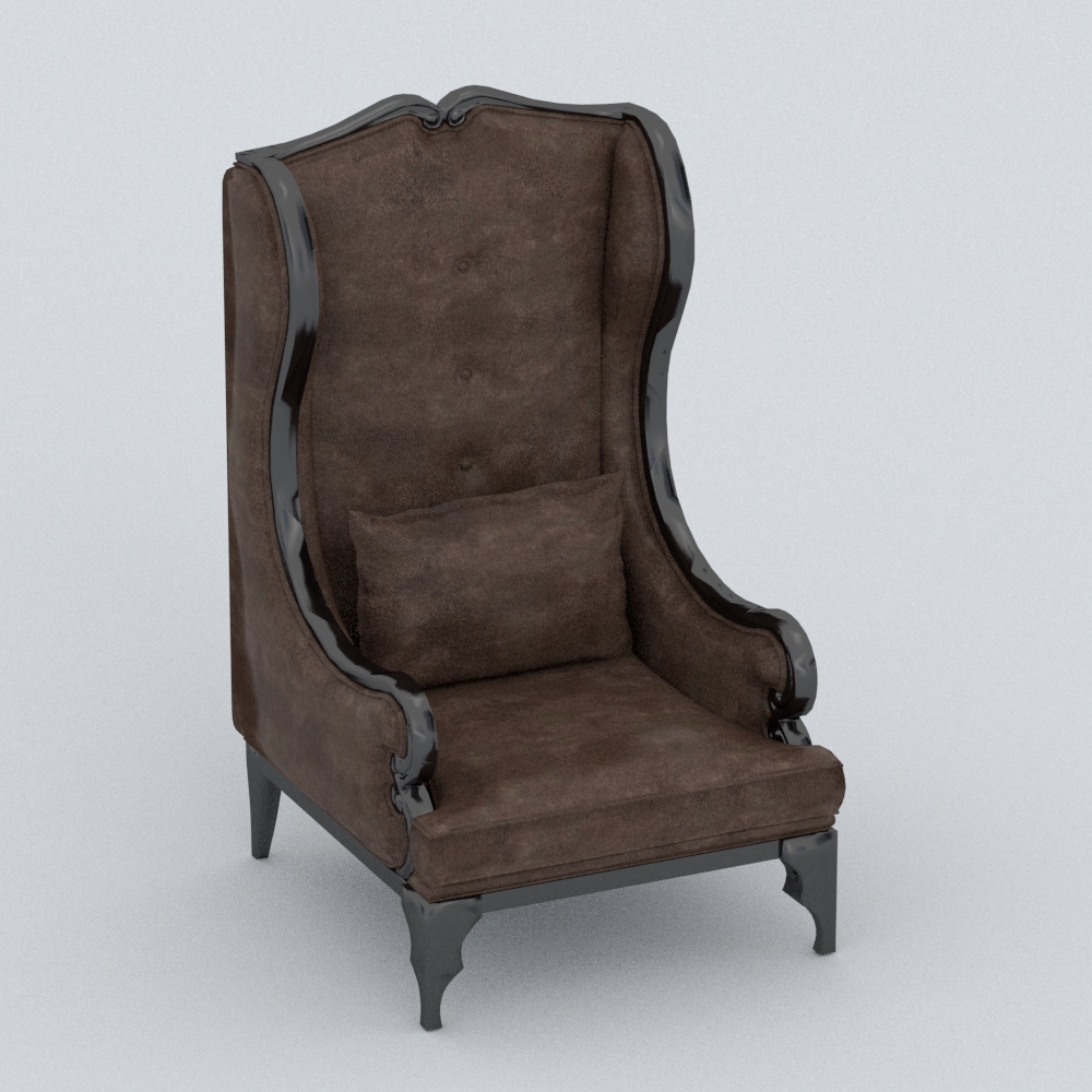 欧式皮艺高背椅