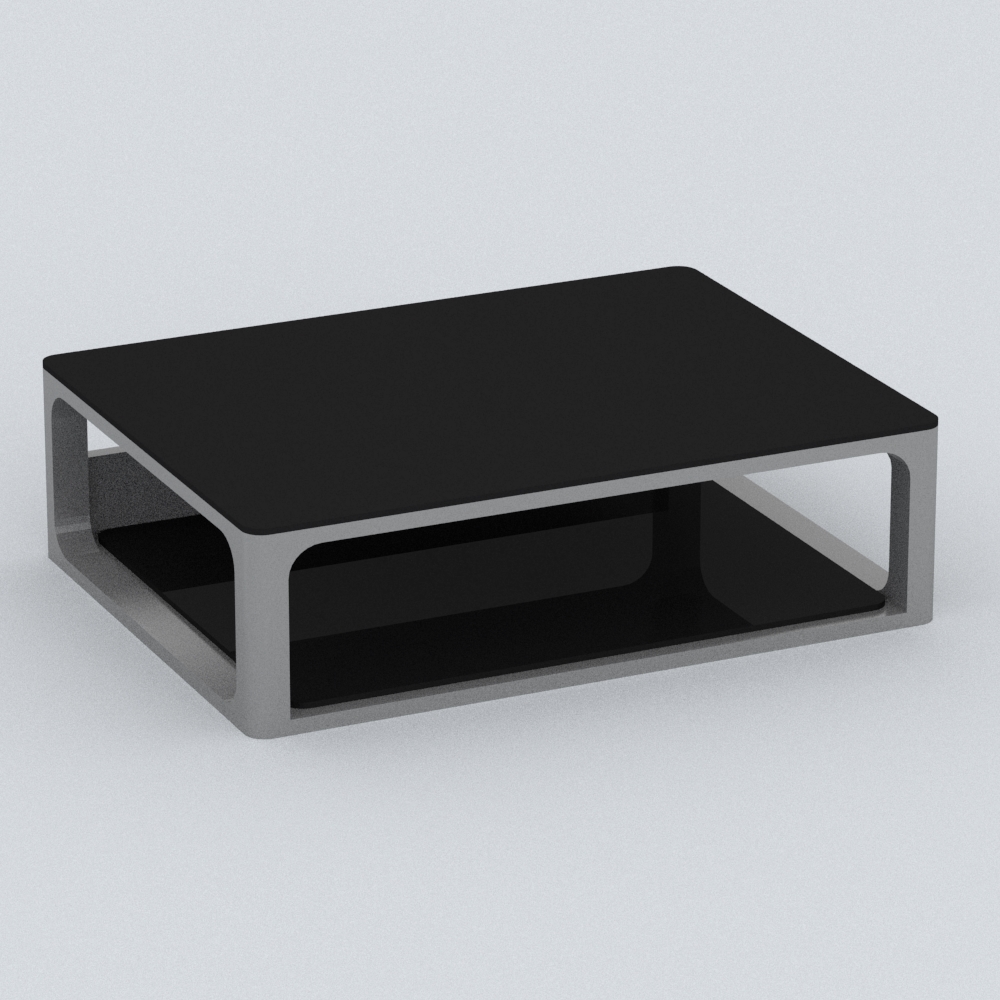 现代烤漆茶几模型素材-现代茶几黑色烤漆模型-三维家模型素材库