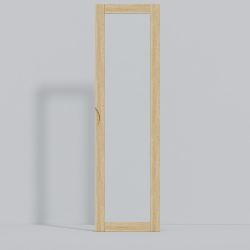 原木单框玻璃门-长门板-左