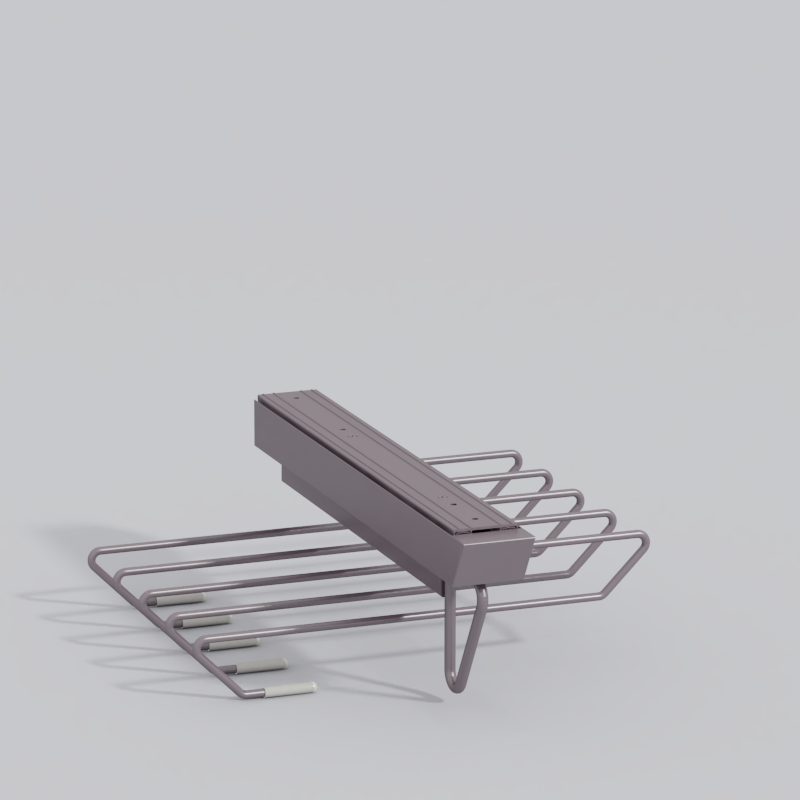 顶装单排裤架（褐色）-图特