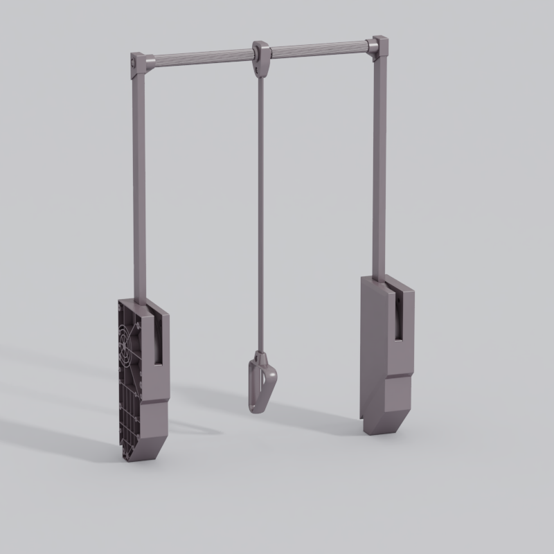 下拉衣杆（褐色）-图特